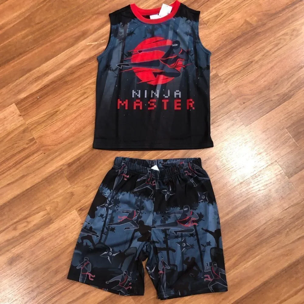 Ninja Master Children’s Place Shorts and Tank Top Set | Boys size small 5/6